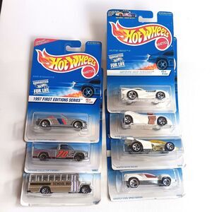 Lot of 7 Hot Wheels White Ice Series Silver Series and 1st Editions 1996 1997